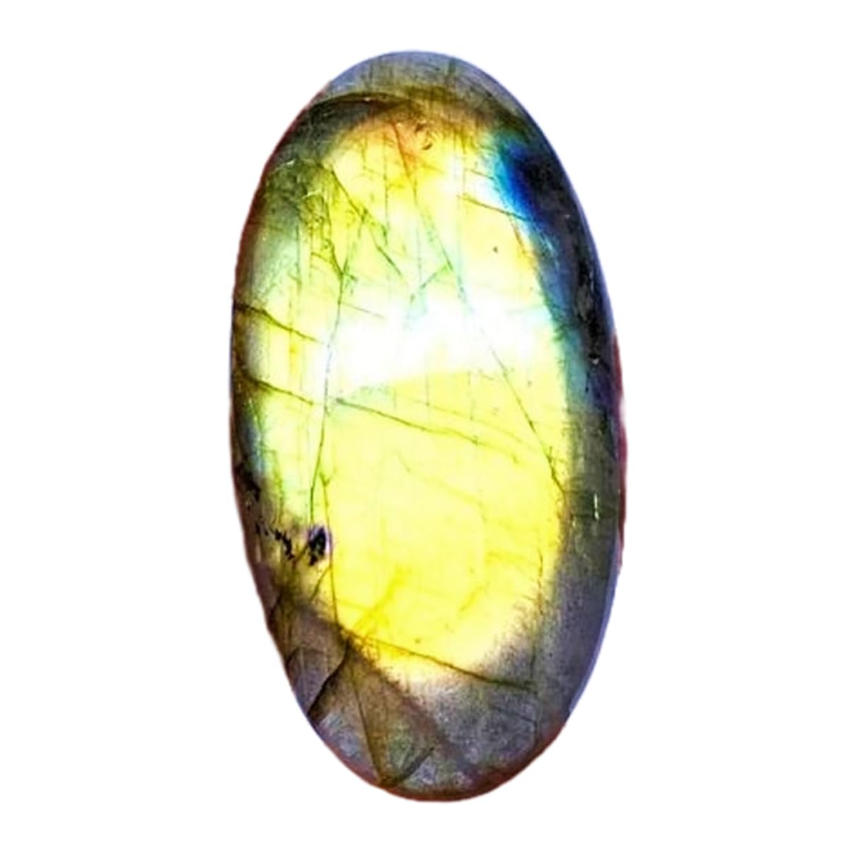Gemme labradorite naturelle 45x24x7mm pour bricolage pendentif collier DIY - 6