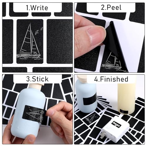 YUXIANLB 171PCS Labels Stickers Removable Labels for Storage Bins Spice Jars Label Price Sticker Chalkboard Markers Food Tag Easy Peel Off Custom Price Stickers Storage Containers Classification - Cosy Home Interiors YUXIANLB 171PCS Labels Stickers Removable Labels for Storage Bins Spice Jars Label Price Sticker Chalkboard Markers Food Tag Easy Peel Off Custom Price Stickers Storage Containers Classification - Image 4