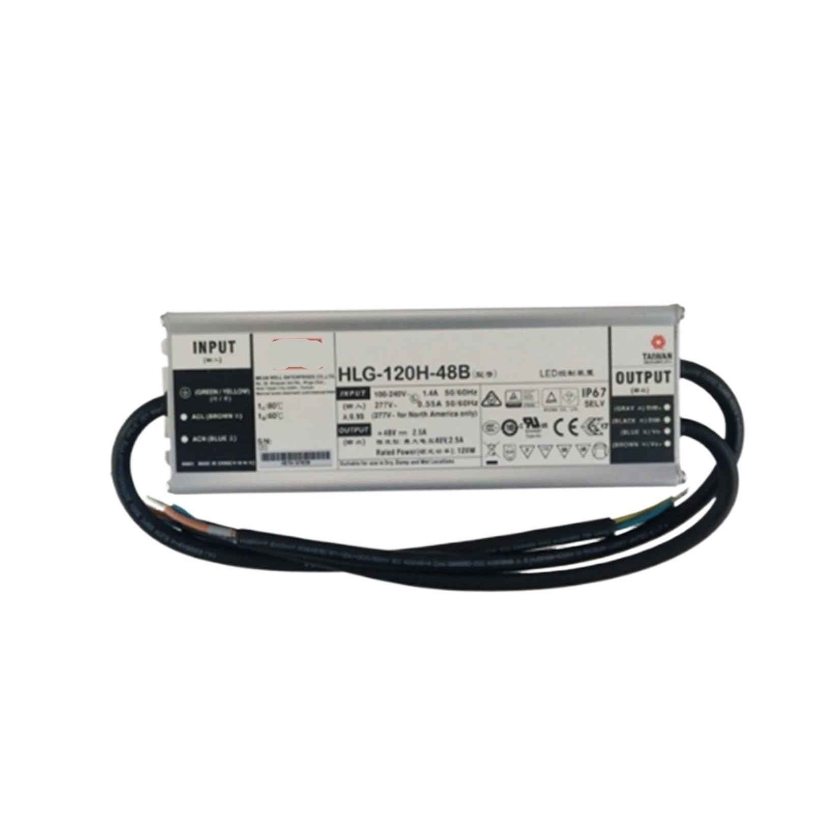Alimentation courant constant 48V avec sortie réglable étanche
