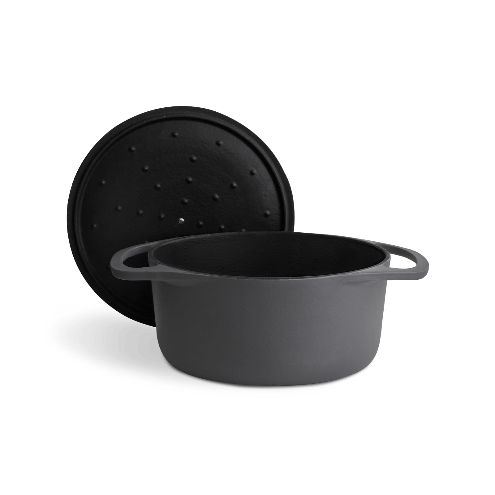 SPRINGLANE Cacerola de hierro fundido redonda, Cocotte Clara - antracito, ronda, 24cm, 4l