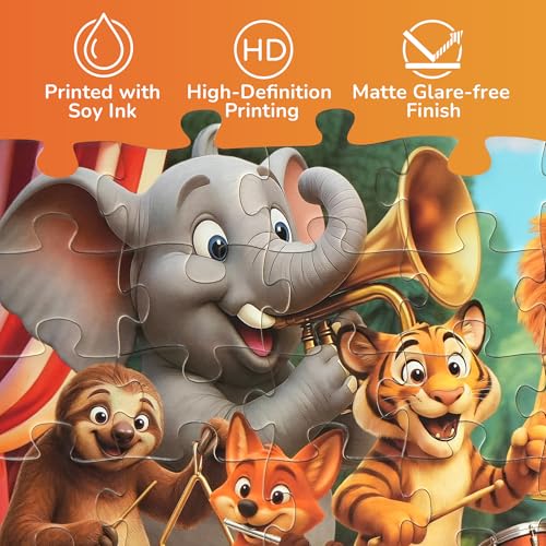 BenBen 4 Pack Puzzles para Niños 4-6 y 6-8 años, 100 Piezas, Temas Unicornio Princesa, Animales del Bosque, Postres, Rompecabezas Educativos 15.75" x 11.75" miniatura 6