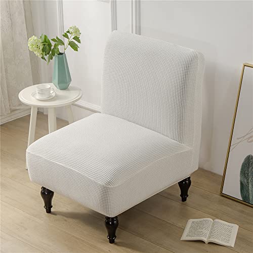 Highdi Extensible Jacquard Housses de Chaise sans Accoudoirs, Housse de Fauteuil pour Accent sans Bras de Grande Taille Protege de Meubles Amovible Lavable...