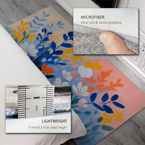 Tapis abstraits en feuilles de plantes au design artistique