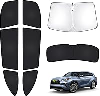 Vista 83 de T TGBROS Parasol para parabrisas de automóvil Toyota 4Runner 2010-2024, grueso, bloqueo UV y opaca, privacidad plegable, 8 piezas, accesorios