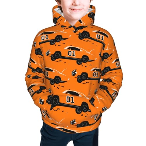 Kids Hoodies Children Sweatshirts Teen Hooded Fashion Pullover with Pockets Without Drawstring