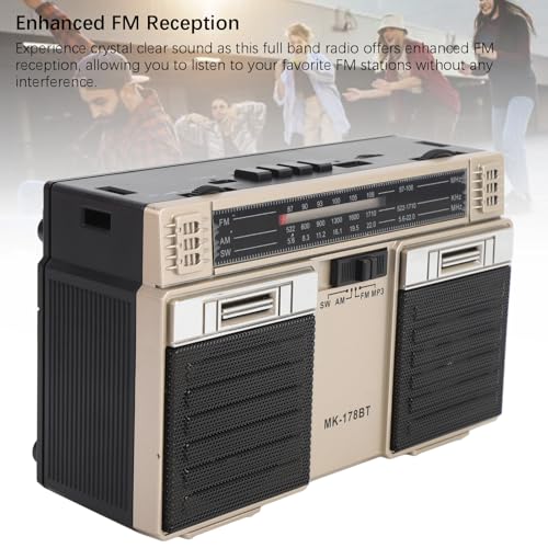 Radio portátil AM FM SW con Bluetooth y batería recargable miniatura 2