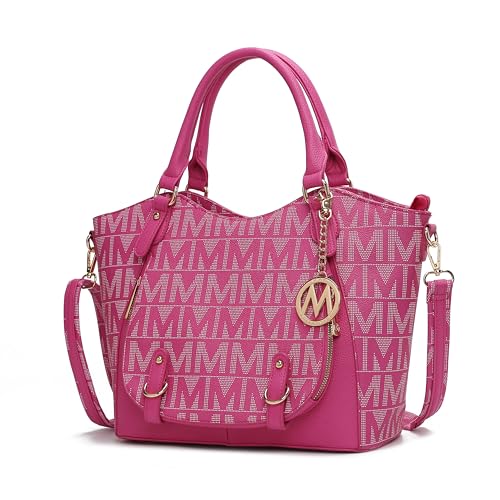 MKF Collection Bolsa de ombro feminina, bolsa tiracolo de couro PU, alça superior, bolsa tiracolo da Mia K, Fula Fuschia, Large