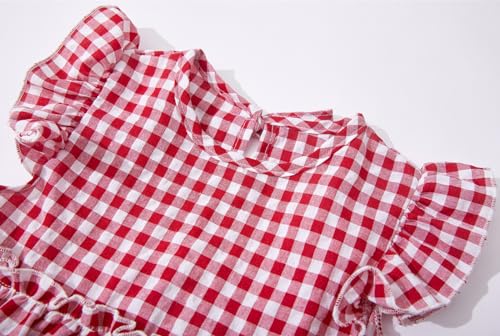 Toddler Baby Girls' Cotton-Linen Sundress with Ruffle Halter Sleeveless and Swing Dress3