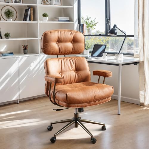 CAODOC Big and Tall Office Chair, 300LBS Suede Fabric Executive
