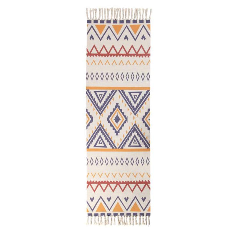 Tapis vintage en coton et franges, créez un salon chaleureux et cocooning