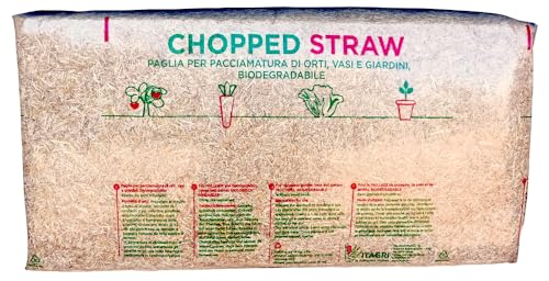 PAGLIA SFIBRATA E DEPOLVERIZZATA PER PACCIAMATURA ORTI E GIARDINI Balletta da 19 Kg