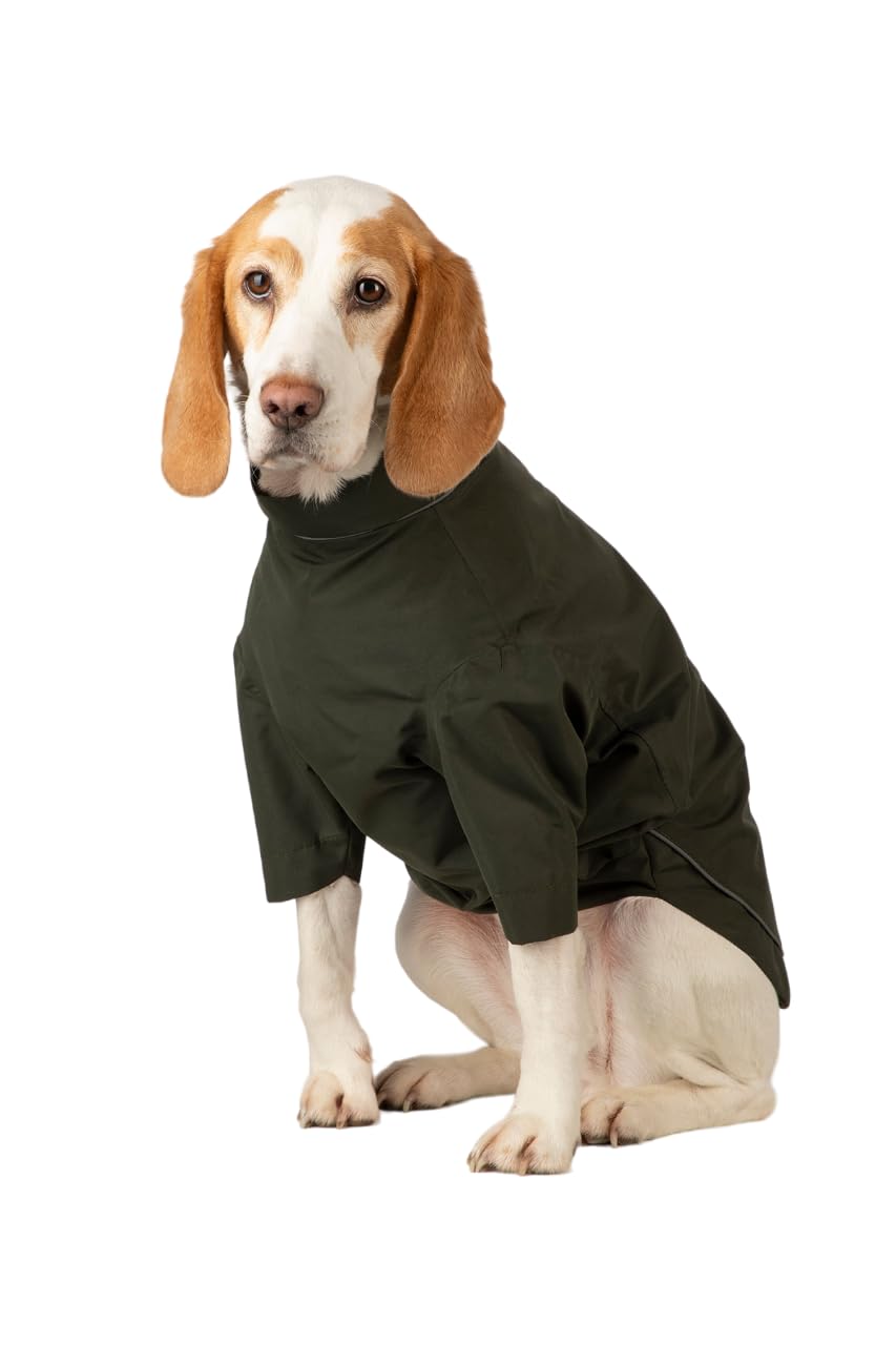 Dog Raincoat Waterproof Dog Coat Jacket Pet Puppy Clothes Dogs Jumper Rain Resistant Pets Rainwear (Khaki, XL) — image 1