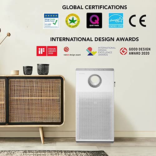 Image of Coway Professional Air Purifier for Home, Longest Filter Life 8500 Hrs, Green True HEPA Filter, Traps 99.99% Virus & PM 0.1 Particles, Warranty 7 Years (AirMega Storm (AP-1220B))