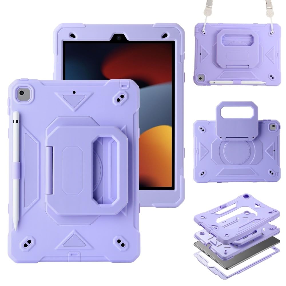 Étui pour iPad 11e génération silicone rigide antichoc violet avec support