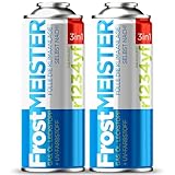 FrostMEISTER 3 en 1 – Kit de recarga de aire acondicionado para coche, 2 latas de 400 ml, refrigerante, aceite de compresor y sellador para R1234yf (a partir de 2017)