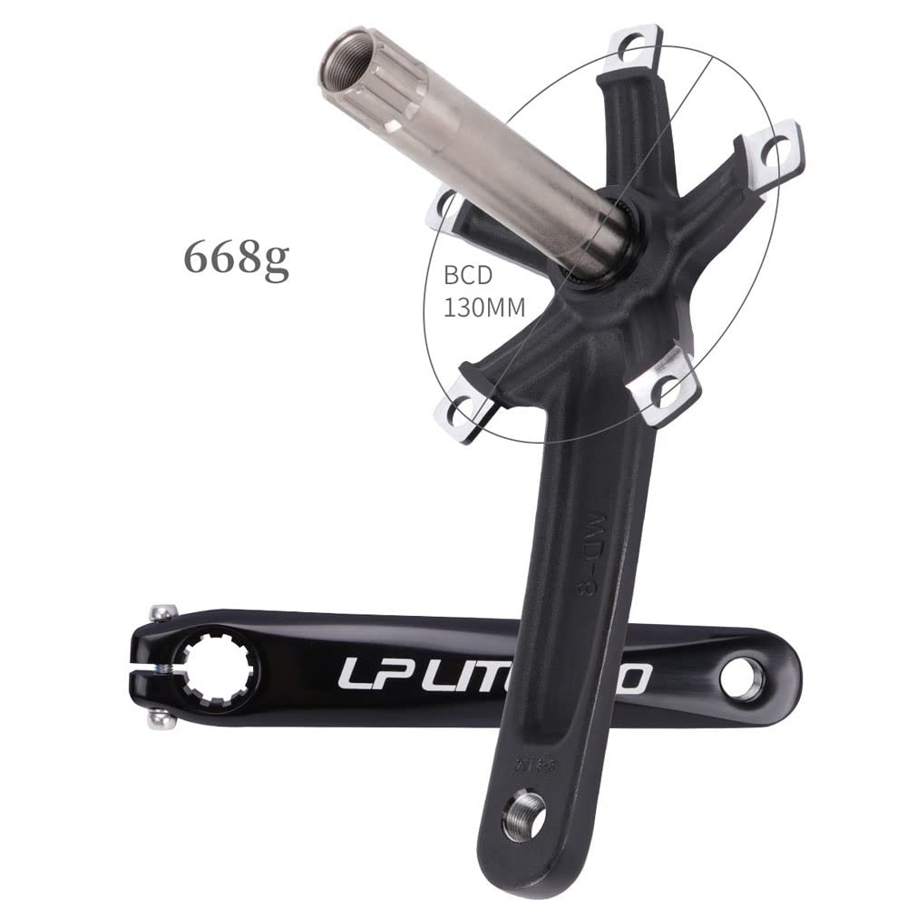 Pédalier Vélo Pliant – Bras De Manivelle 170mm Noir Alliage Aluminium, BCD 130mm