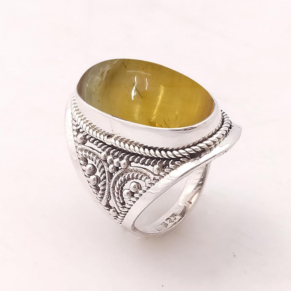 Solid 925 Sterling Silver Rings for Women & Girls, Sterling Silver Gemstone Ring Cocktail Mothers Day Gift, Bridesmaid Gift, Handmade Jewelry