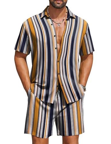 Image of COOFANDY Men's Slim Fit Cotton Dress Shirt Wrinkle Free Polka Dots Button Down Collar Shirt