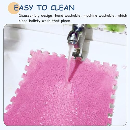 Tapis en mousse douce pour aire de jeux enfant en dalles emboîtables violettes ELzEy