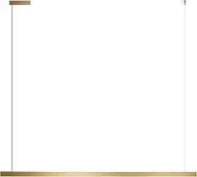 Luminária Pendente de Led Linear Ultrafino 1m 15W 1050 Lumens Pendente de Teto Linear Luminária de Led para Sala Quarto Escritório com Cabos de 2m Uso Comercial e Residencial (Dourado)