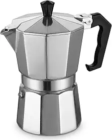 Cafeteira Italiana Inox Alumínio com Alça 300ml, para 6 a 9 xícaras