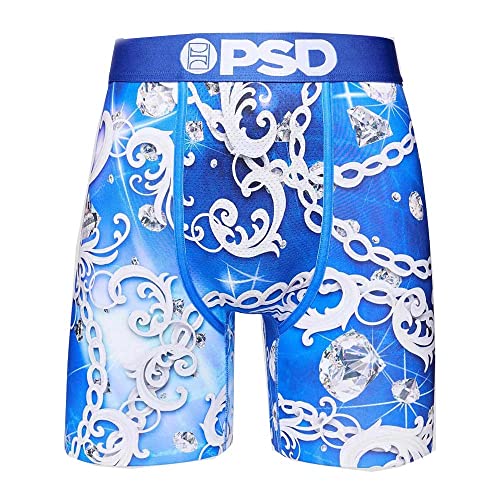 PSD Men's Blu Sterling Boxer Briefs, Blue, L