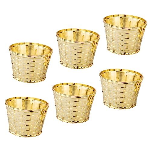 Cabilock 6Pcs Christmas Tree Support Bracket Tabletop Xmas Tree Holder Base Woven Basket Design Christmas Tree Stand for Artificial Trees Holiday Supplies