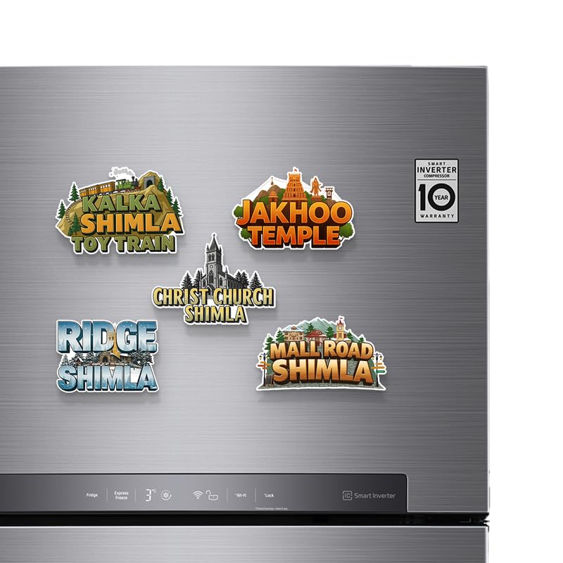 Image of Shimla Fridge Magnet, Glossy Finish, Stylish Magnet for Fridge, Wardrobe & Metal Surfaces