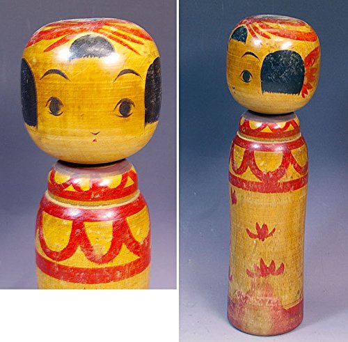 Amazon | 古い伝統 こけし【阿部常吉】蔵王高湯系高さ20cm 戦前KOKESHI