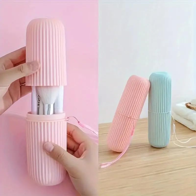 Image of 4 Pcs Plastic Tongue Cleaner Scraper to Reduce Bad Breath & Good Hygiene Tongue Cleaner With Storage & Travel Case Toothbrush Toothpaste Tongue Cleaner Oral Kit For Kids & Adults-