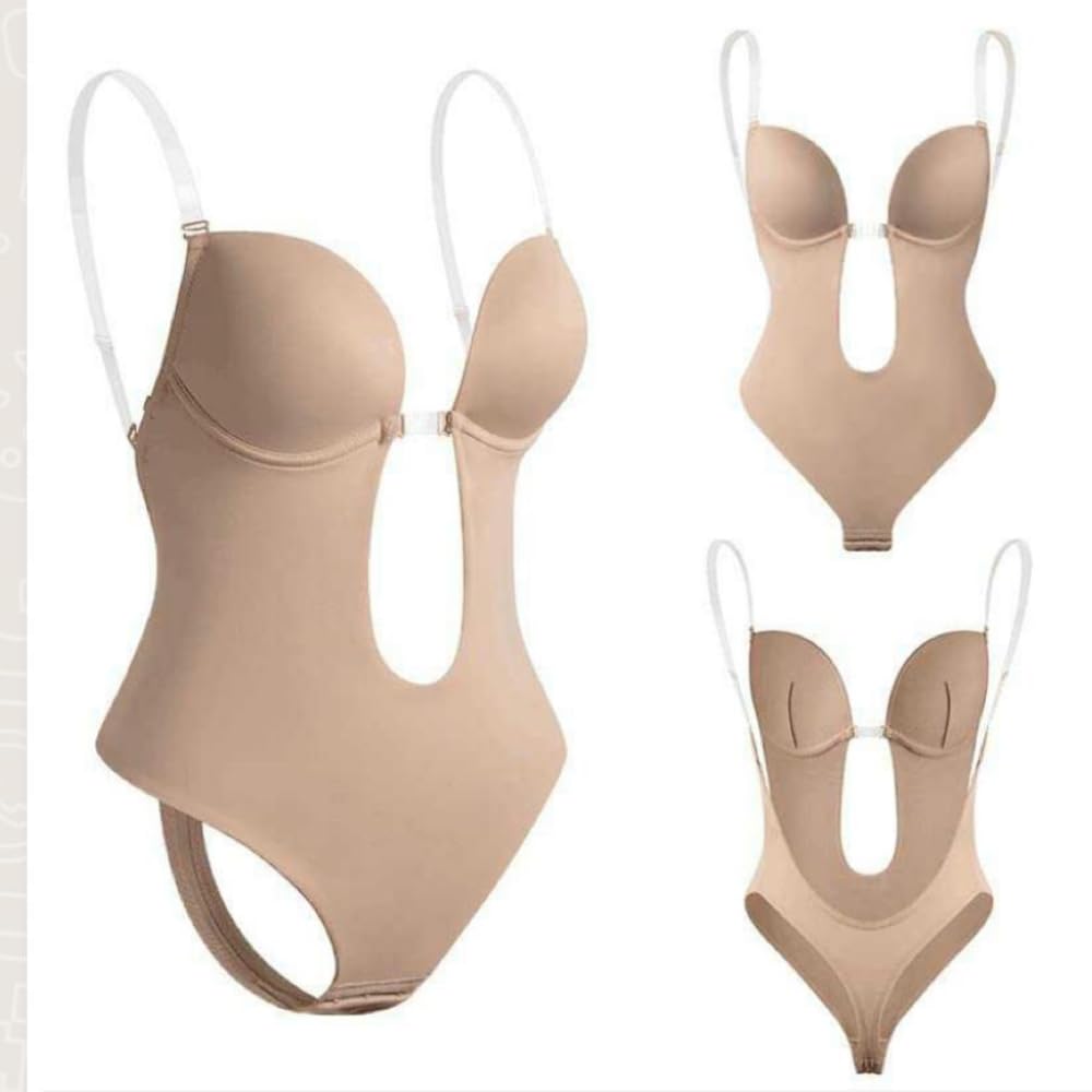 Body Tanga espalda descubierta, Sujetador, Lencería mujer moldeadora, sexy y ajustable.