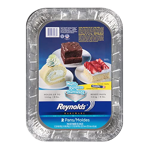 Accesorios De Asador, Tools Reynolds Molde Rectangular para Repostería pack de 2 pz, 12 unidad, 2