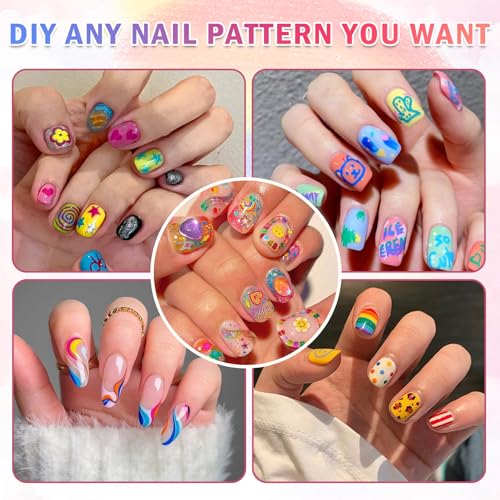 Image of 12 Colors Nail Art Pens Set, Nail Polish Pens Quick Dry, Macaron-colors | 3D Acrylic Paint Nail Art Markers for Nails Drawing Painting Dotting Liner, Home DIY Nail Art Design Kit Manicure Tools