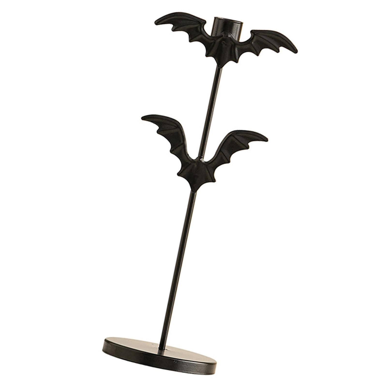 Bat-Shaped Iron Holders Halloween Table Centerpieces Taper Stick Stand Horror Party Rustproof Decor Halloween Bat Candelabra