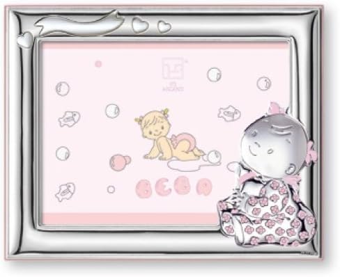 Silver Touch USA Sterling Silver Picture Frame, Baby Girl, 4" X 6"