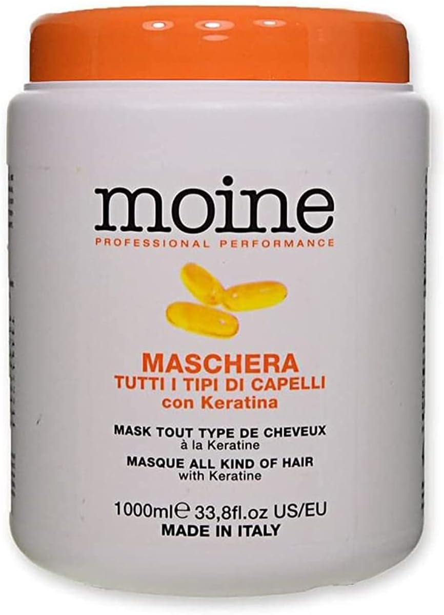 Renée BlancheMoine Keratin Hair Mask For all kind of Hair - Hair Mask with keratin for Smooth and Moisturized Hair- 1000ml Italy