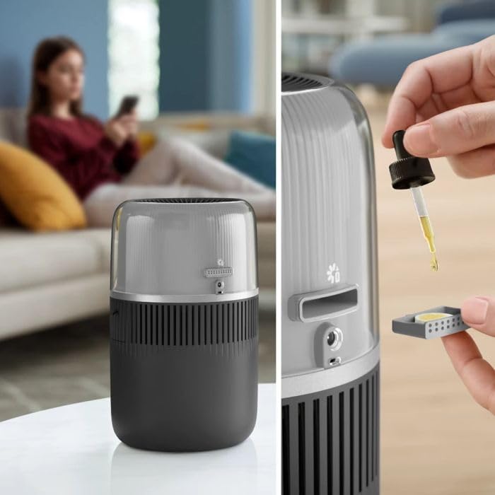 Philips HU5710/03 nawilżacz powietrza, 4,5 l, 56 m², tryb nocny, 3 ustawienia prędkości, Charcoal Grey
