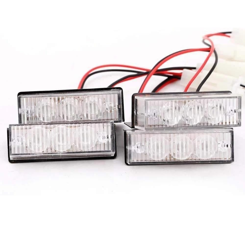 Gruppi ottici posteriori Testa della luce stroboscopica della griglia per dell'automobile 12V LED per la lampada per Mini Flash Luci di marcia diurna Avvertimento di emergenza della per polizia lampeg
