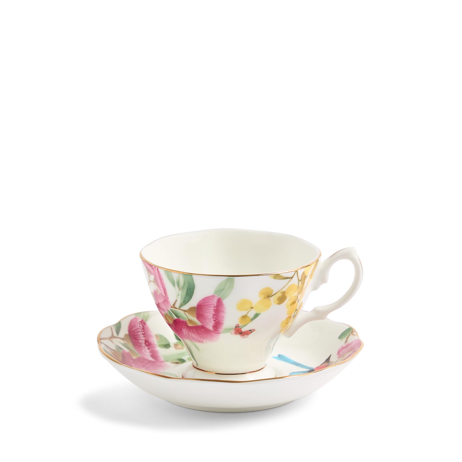 Royal Albert White Miranda Kerr Australiana Teacup & Saucer