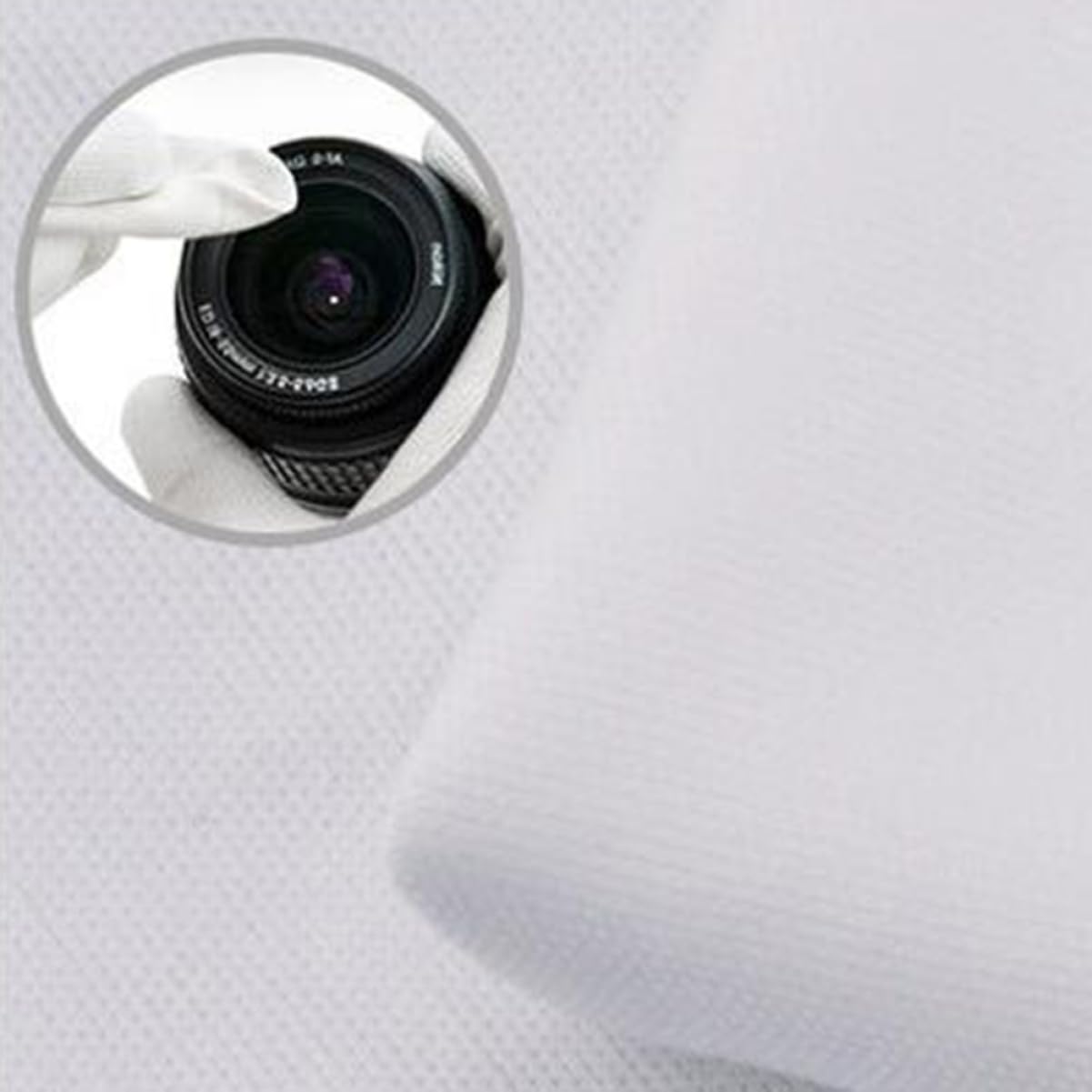 Panno Antistatico Pulizia 100 Pezzi in Poliestere Bianco | Rimuove Impronte, per Schermi Computer e Binocoli, Uso in Produzione Ottica ed Elettronica