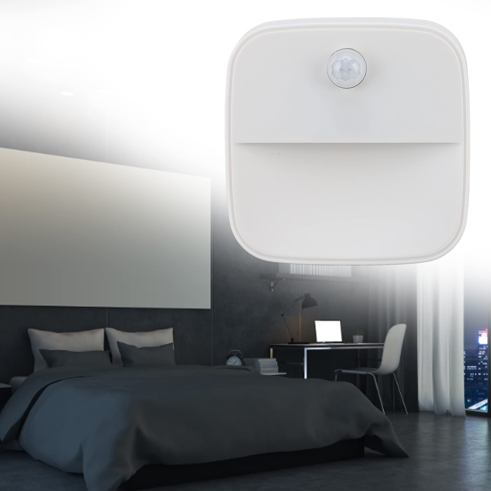 Veilleuse LED à Détecteur De Mouvement, 6 W, Double Mode, Corps Humain, Tuyau En Métal, Lampe D'intérieur Blanc Chaud Avec Prise US 100-240 V