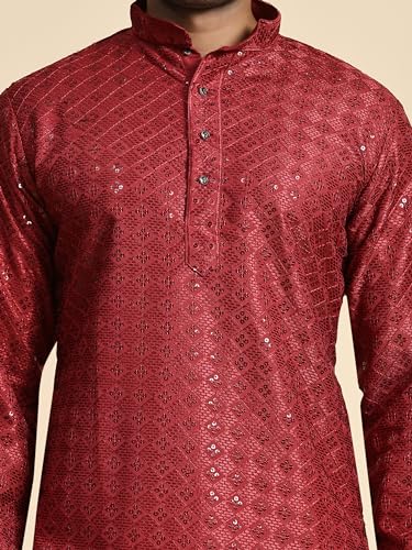 Image of Pro-Ethic Style Developer Mens Indian Traditional Cotton Kurta Sets, Men Kurta Set Indian Wedding Dress (A-117)