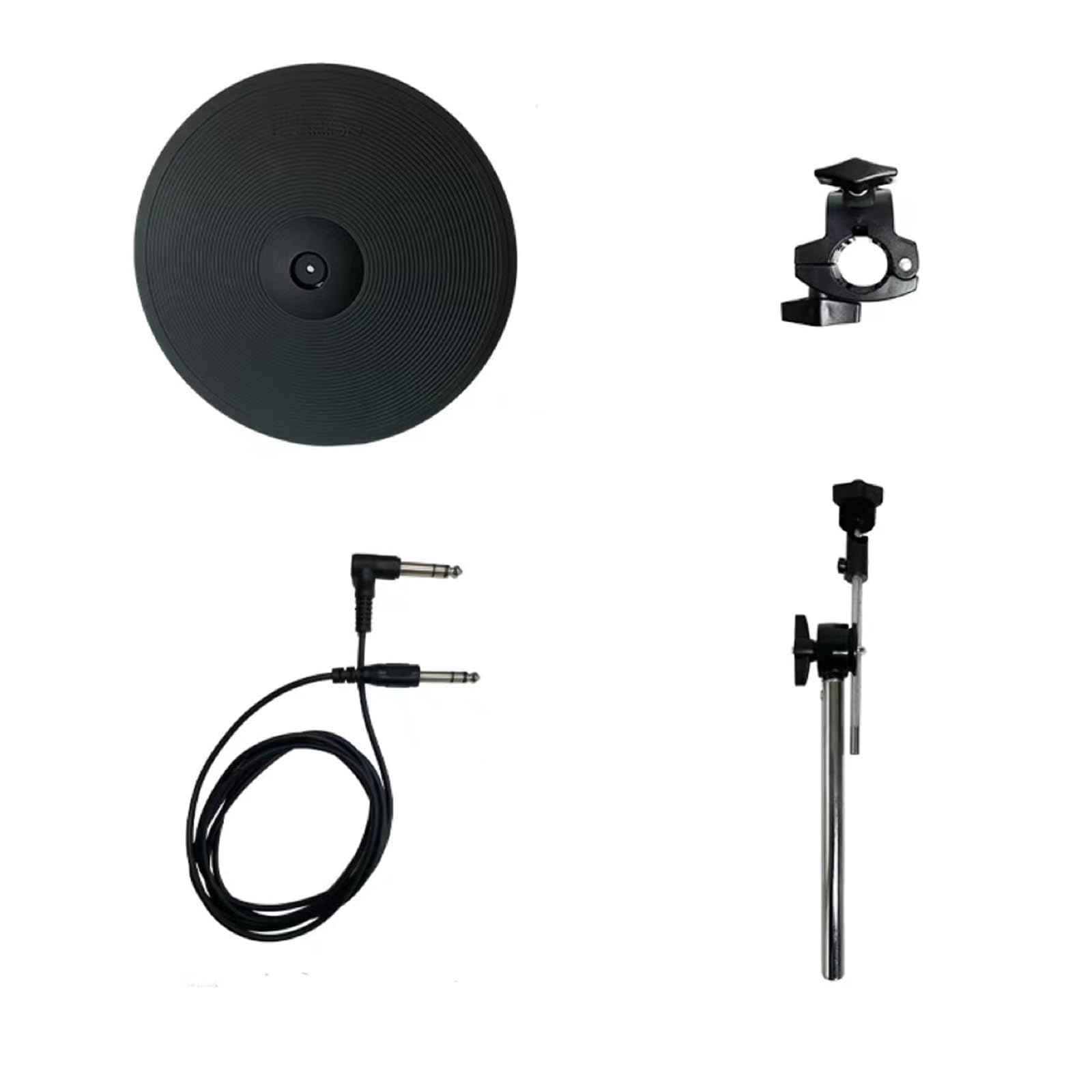 Cymbales pour débutants Cymbales Universelles Pour Batterie Électronique De 13 Pouces Cymbales Ride Universelles À Double Gâchette Et Triple Gâchette(Double Set)