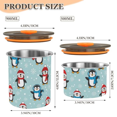 Contenedor hermético de acero para café 900 ml DOMIKING miniatura 2