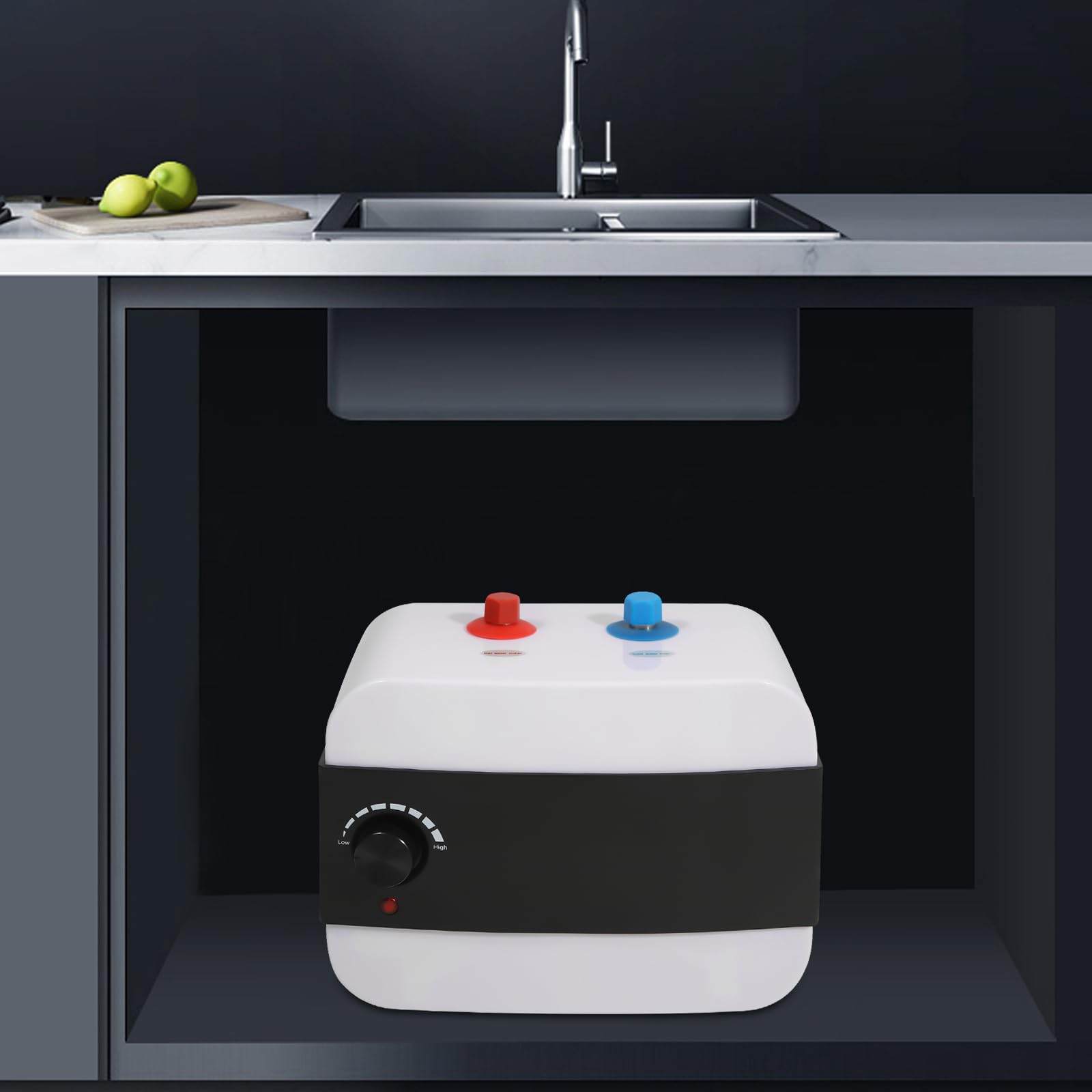Scaldacqua Istantaneo 6L, Modern, Bianco, 65°C, Protezione Termica, A Parete
