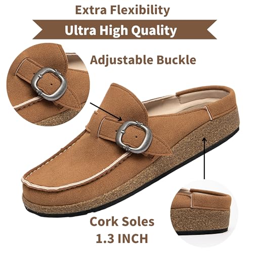 Casual Women's Mules & Clogs Slip-On Memory Foam Cloud Mules for Womens Mens with Non-Slip Sole Indoor/Outdoor Comfort Supportive Cork Sole Mules for Women 20253