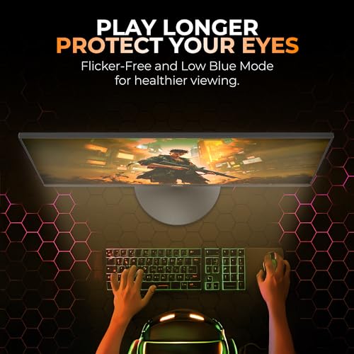 Image of AOC 22B30HM2 21.5 inch (54.61 cm) Monitor Full HD 1920x1080, 120Hz Refresh Rate, 1ms Response Time, Flicker-Free, FreeSync, Blue Light Filter, VGA /HDMI, Monitor for PC with VESA Mount (Black)