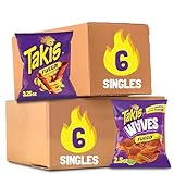 Takis 12 pc / Variety Pack, Fuego Mixed Rolled Tortilla and Waves Chips– (6) Fuego 3.25 oz, (6) Waves 2.5 oz
