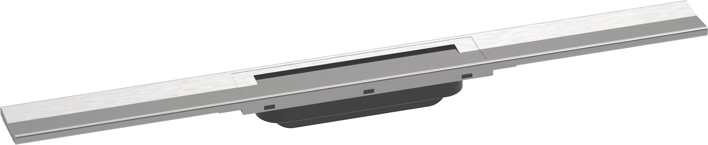 hansgrohe RainDrain Flex - Caniveau de douche linéaire 700 mm, Siphon de sol découpable pour montage libre, Acier inoxydable brossé, 56043800