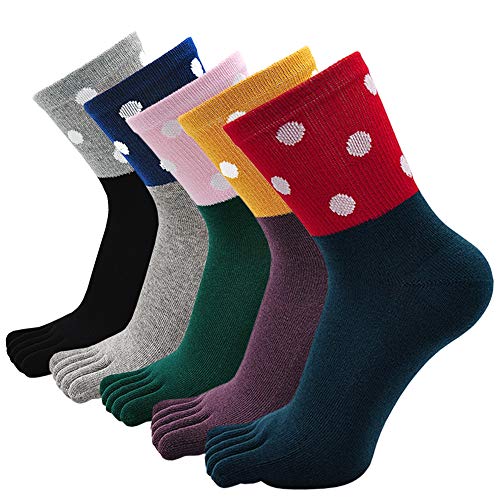 Toe Sock Women Cute Cat Dog Five Finger Sock Cotton Athletic Running Ankle Socks for Girls